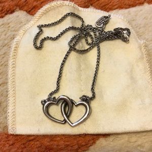 Double Hearted Linked Necklace